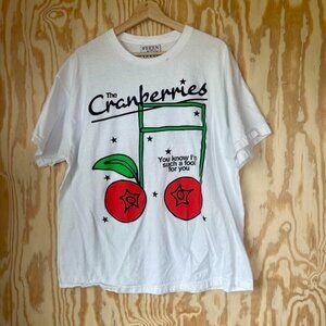 The Cranberries Graphic Band Tee – “Let It Linger” Lyrics, White T-Shirt